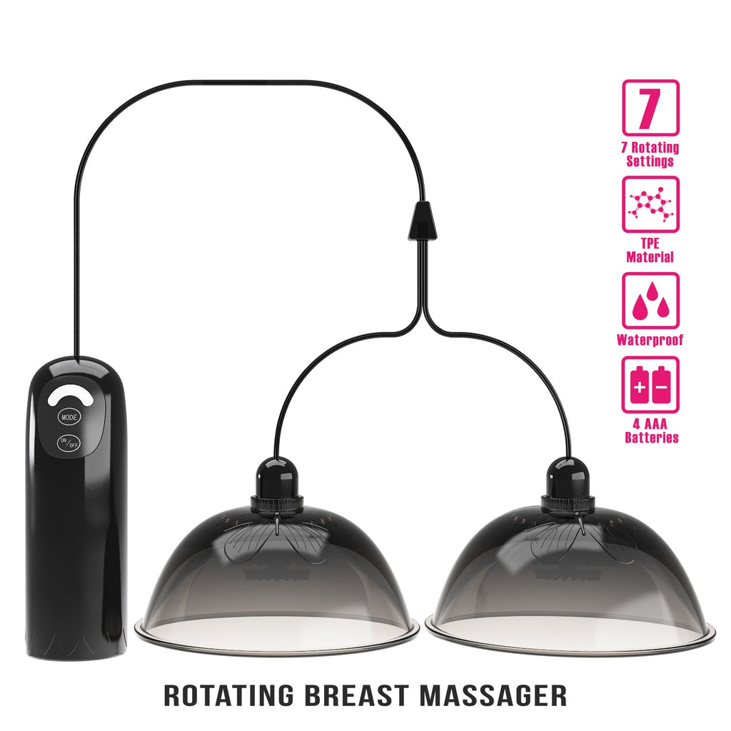 HiErin Couples Vibrators - Sucking onto each breast, increasing sensitivity to touch. (BI-014070-2)