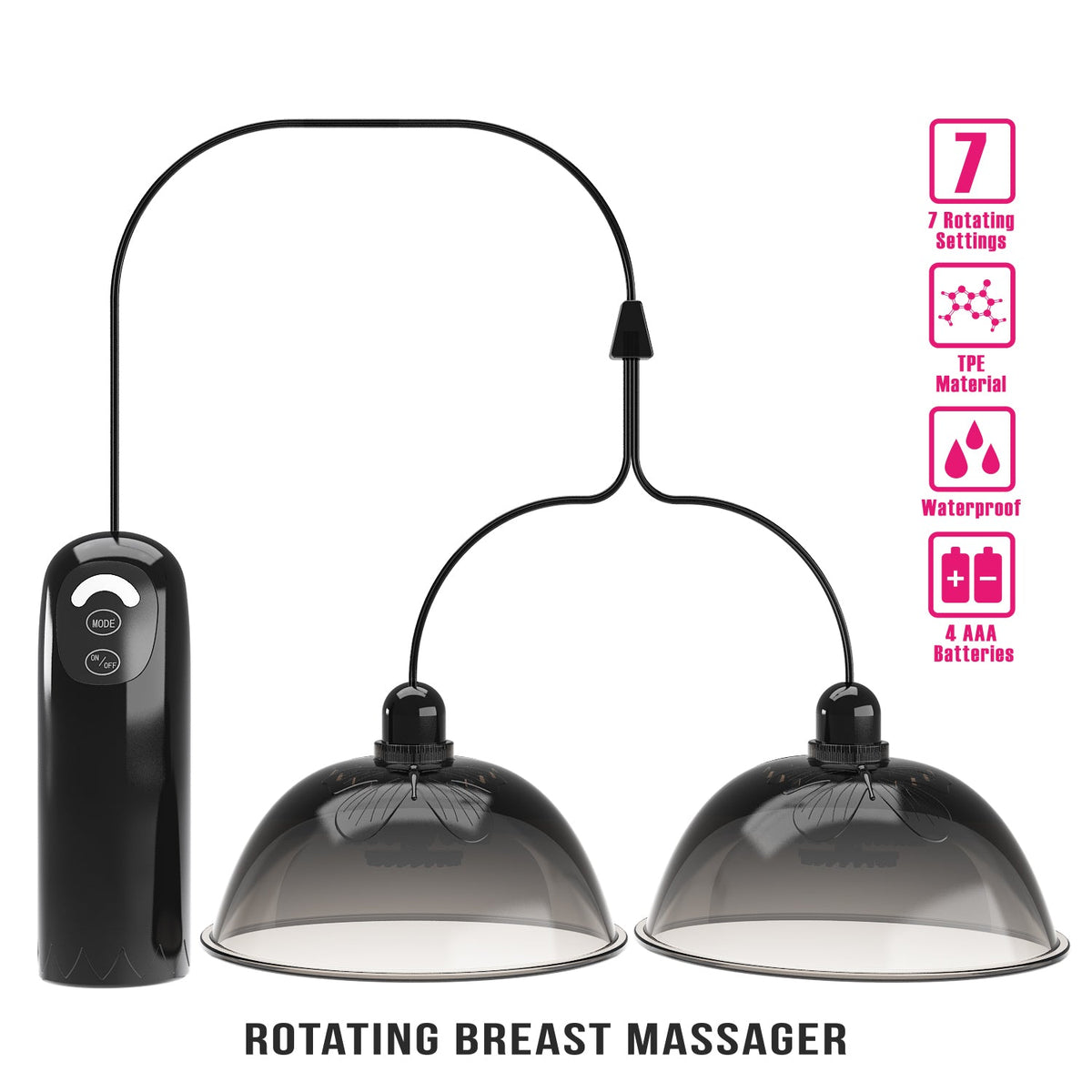 HiErin Couples Vibrators - Sucking onto each breast, increasing sensitivity to touch. (BI-014070-2)