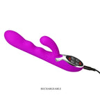 HiErin Vibrator - rabbit vibrator with two motors, you’ll feel its shaft’s inner ridges hea... (BI-014109)