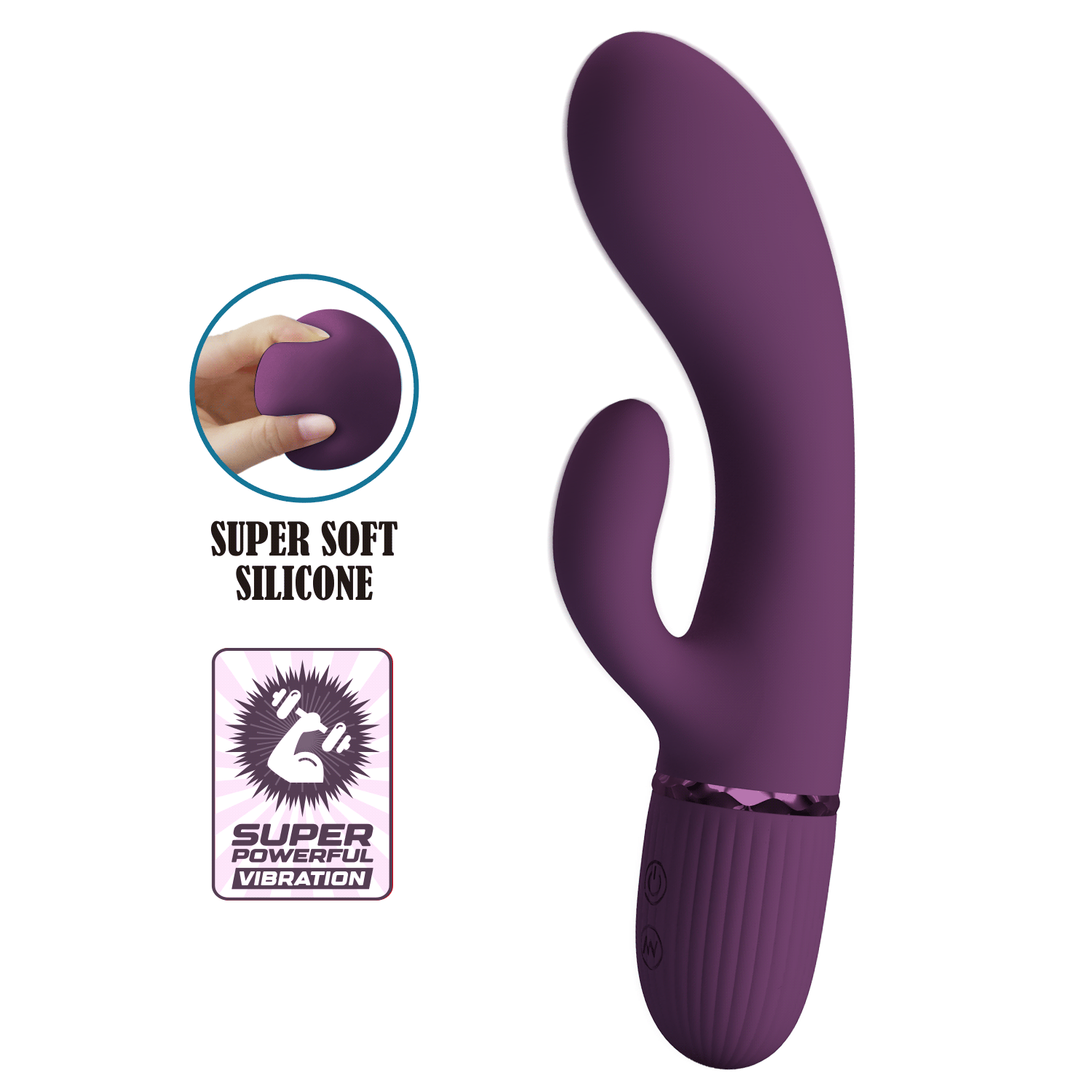 BW-500059-2 Ultra-soft silicone 10-frequency powerful dual vibrator with dual motors, waterproof and rechargeable product image 12