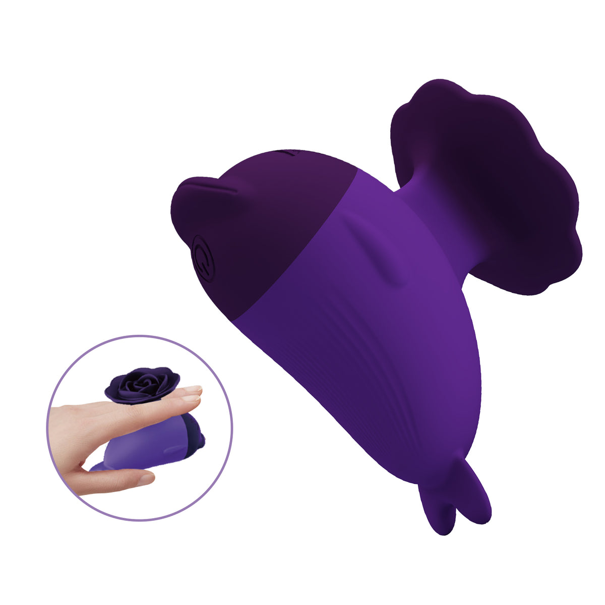 BI-300147-1 Smooth silicone waterproof sex toy with 7-frequency powerful vibration for precise fingertip stimulation and skin-friendly softness. product image 12