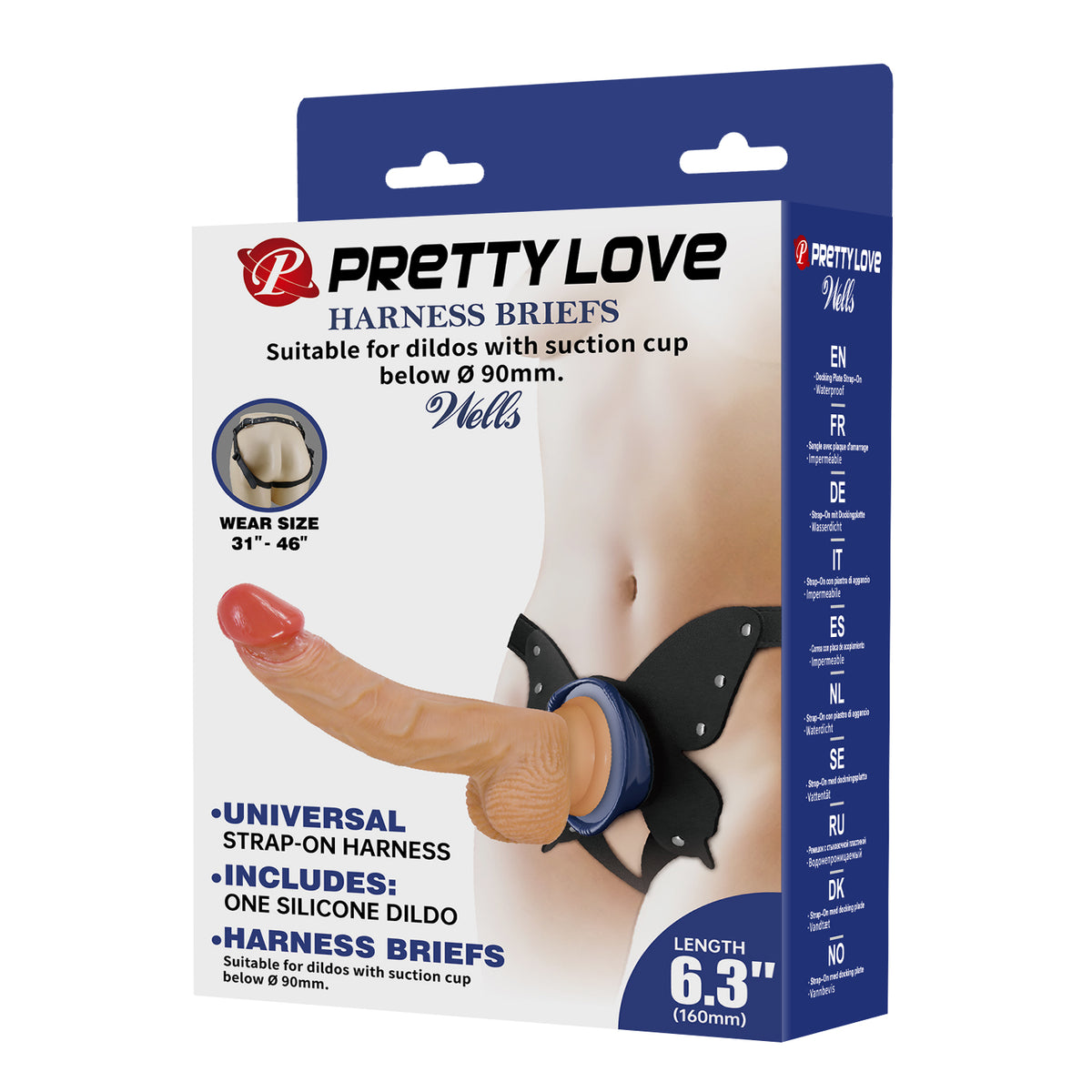 BW-022075_3 3D penis with a three-dimensional appearance, TPR material, and suction cup design for easy wear and a stable fit. product image 13