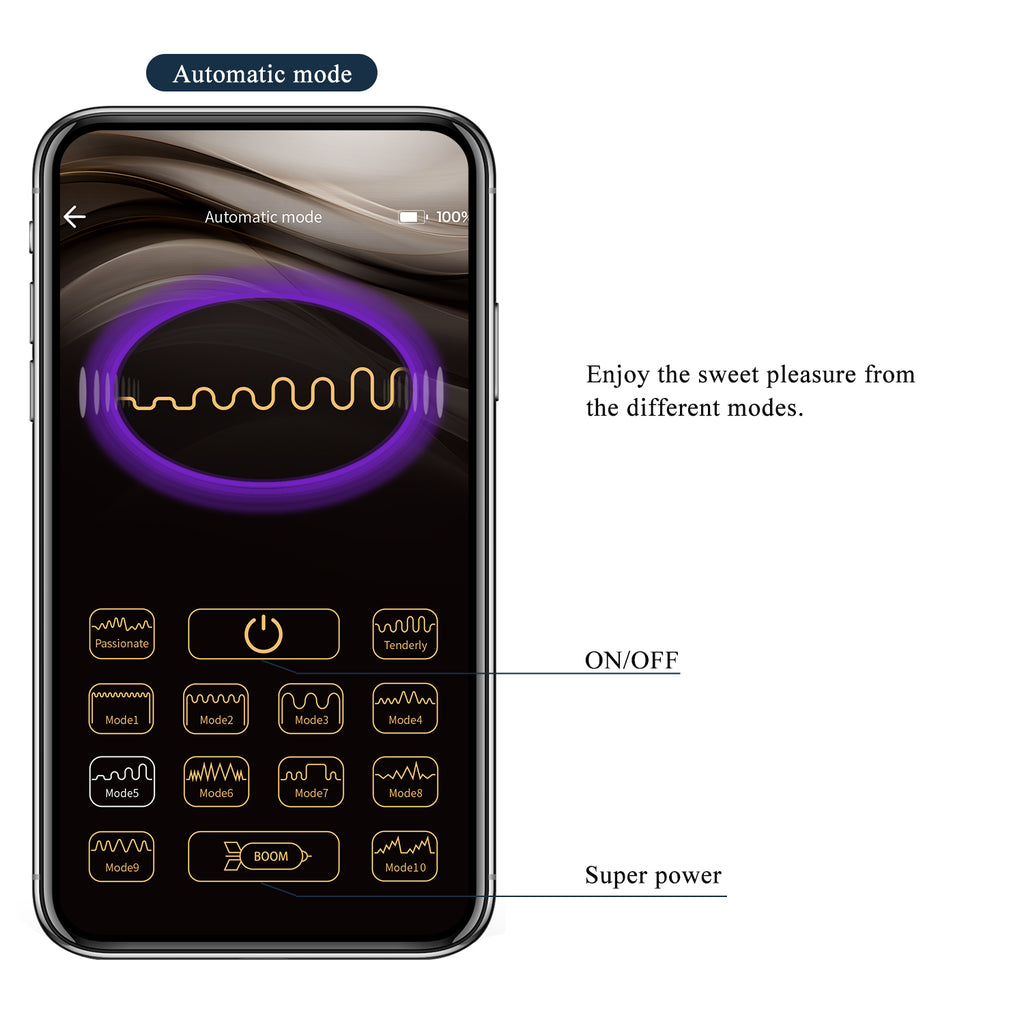 BW-022062HP APP remote control, 10-frequency powerful vibration, wearable for women, unisex, silicone, waterproof, USB rechargeable. product image 15