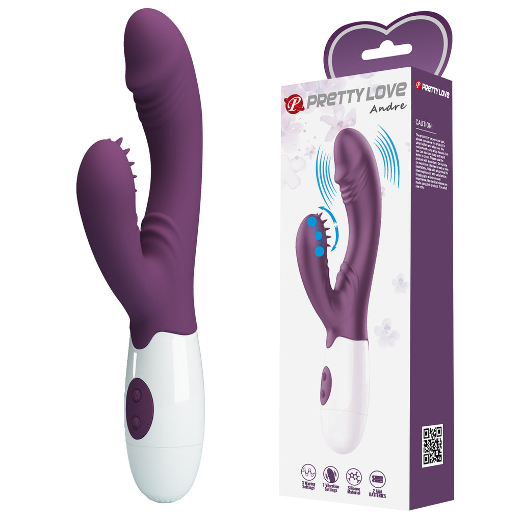 HiErin Vibrator - pretty dual rabbit stimulator vibes you just where it counts! (BI-014264-A2) product image 13