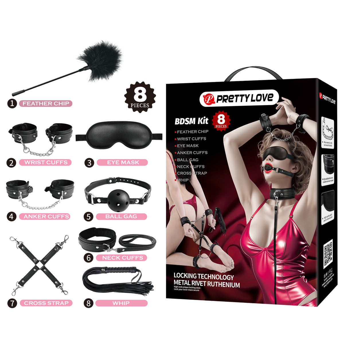 HiErin Strap Ons - Unlock new dimensions of play with the HiErin 8-PIECE SET. (SM-BL005H) product image 13