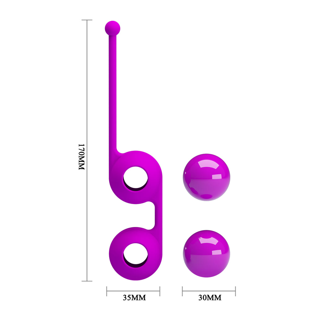 HiErin Kegel Balls - For a strong and stimulated vagina, these double kegal balls with silicon... (BI-014493-2) product image 15