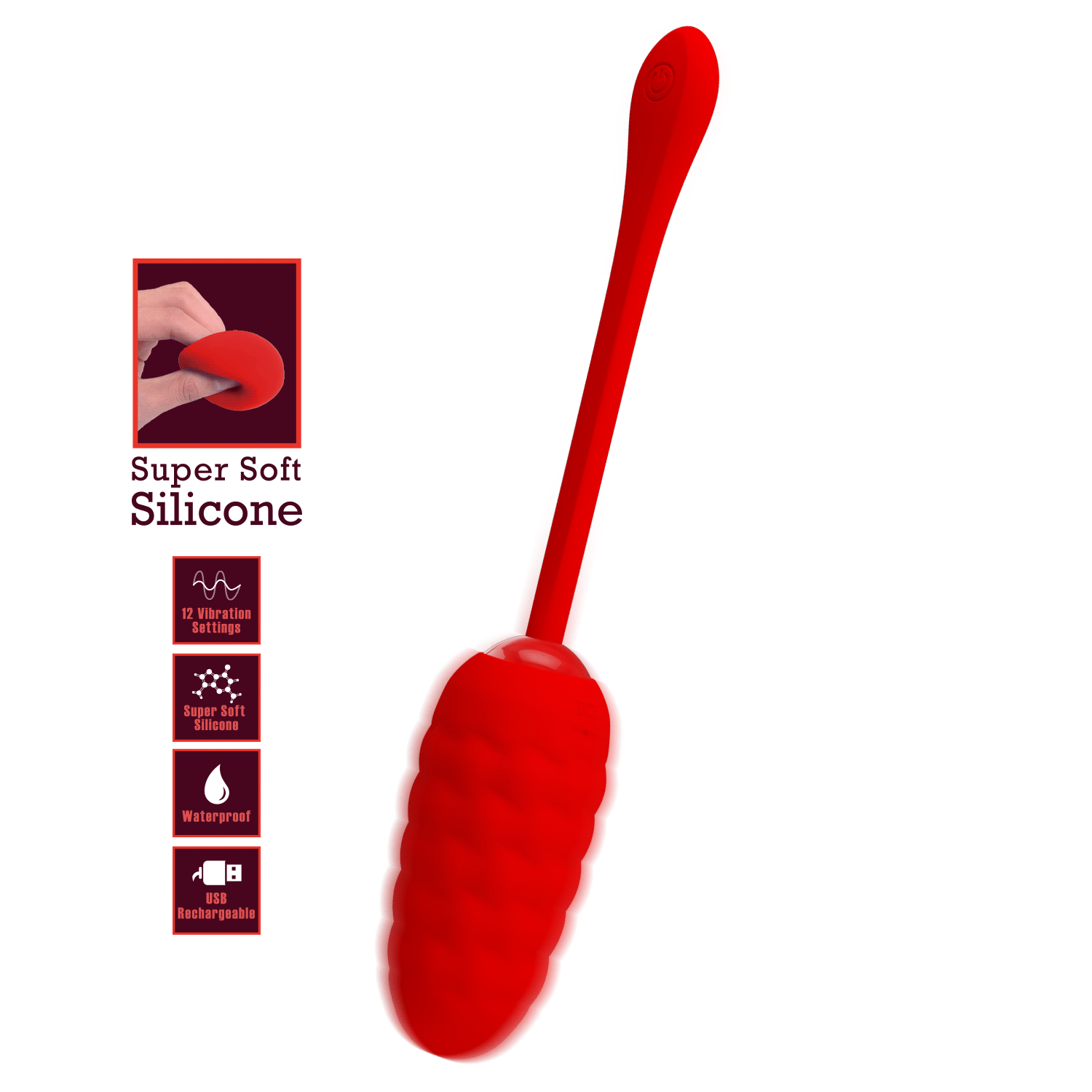 HiErin Super Soft Silicone - Perfect on your own in the bed or the bath, the super soft silicone 12 fu... (BI-014708-2) product image 1